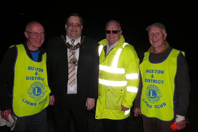 High Peak Mayor Stewart Young at the Buxton Community Bonfire in 2013