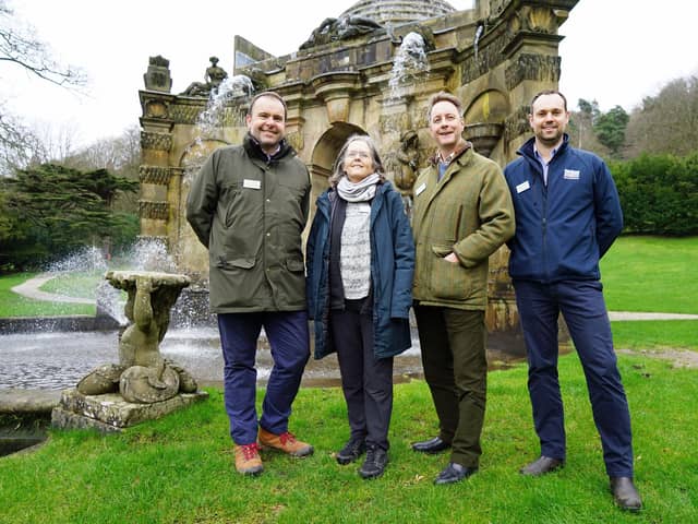 Steve Parker, head of gardening and landscape, Anita Fox, learning and engagement manager, Miles Stevenson, development manager and philanthropy at Chatsworth House Trust and Rob Harrison, head of operations.