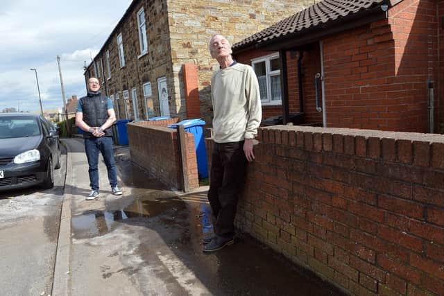 Carl Sheldon has been repairing and gritting a leak himself as his uncle Austin Gledhill, 69, is blind.