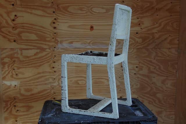 Tina stripped the white paint off the chair which was bought at a car boot sale for 50p.