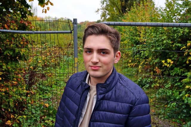 Samuel Valasek, 16, is the youngest campaigner in a group which is trying to stop the council from building new houses next to Red Lane South Normanton.