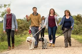 Owners support the Great British Dog Walk in 2019.