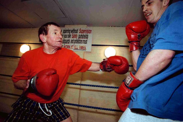 Jimmy Woods, 58 in 1998 was  working out at Brendan Ingle's boxing gym with boxer Paul Barson