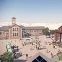 Artist's impression of the new square development in Clay Cross.