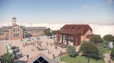 Artist's impression of the new square development in Clay Cross.