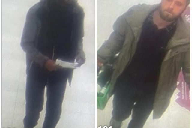 Derbyshire Police are trying to trace these two men, who they believe may hold important information regarding an alleged theft at the Asda store in Midland Street, Long Eaton. The incident occurred on May 9, and the crime reference number is 23000280968.