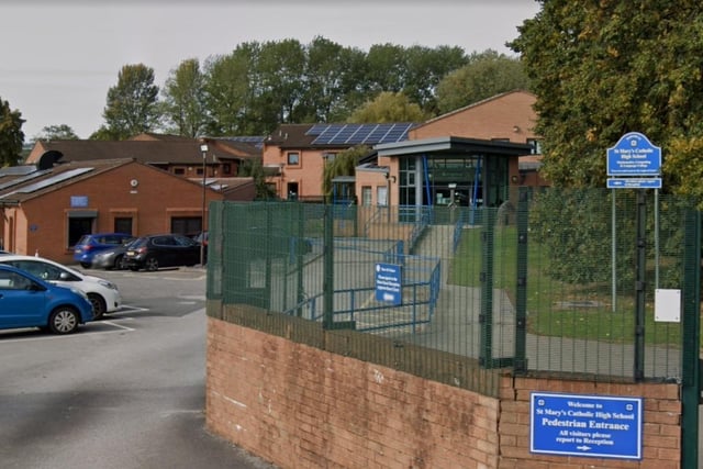 St Mary's Catholic High School on Newbold Road in Upper Newbold was rated as outstanding across all the categories during an Ofsted inspection in 2012.  The school was previously rated as good in 2007.