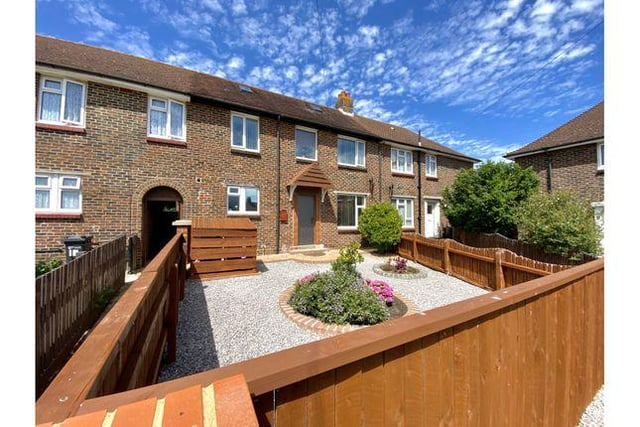 This house in Tewkesbury Close in Cosham is one of the most popular homes for sale in Portsmouth right now according to Zoopla. It is a three bed terraced house.