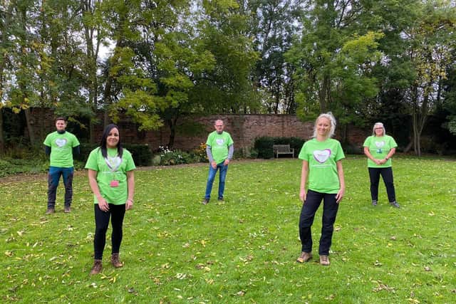 Ashgate Hospice staff are walking Mount Snowdon to raise money for the facility during the pandemic. Pictured: back left, Andrew Webb, front left, Georgie Stain, middle, Maurice Suter, back right, Sharon Hill and front right, Laura Webb.