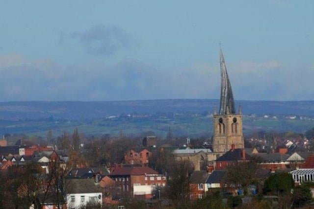 We all know the Crooked Spire is amazing. It is the largest church in Derbyshire and its unusual spire stands how many feet from the ground? A) 228 feet; B) 229 feet; C) 230 feet