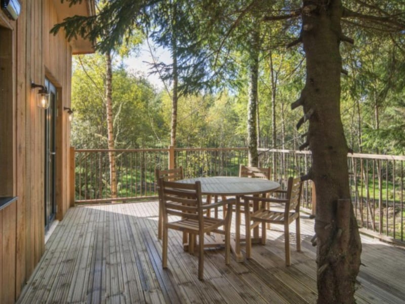 The treetop terraces are the perfect place for evening drinks or an outdoor meal.