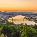 Blue Danube: Budapest bathed in sunset's golden glow