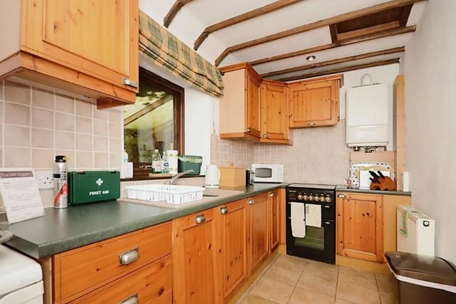 This well appointed kitchen is on the ground floor of the annex.