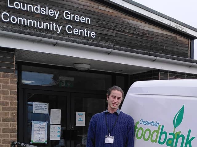Pat Evans, of Chesterfield Food Bank, prepares to deliver vital food to residents in need.