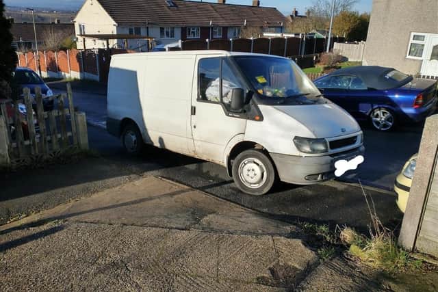 This abandoned van blocked driveways in Bolsover and stopped one resident from being able to travel to work in his car for four days.