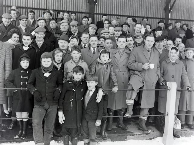 Heanor Town FC supporters, January 1963.