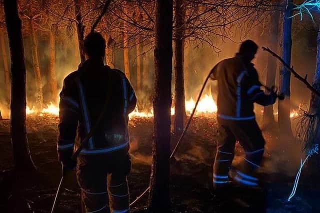 Firefighters have seen a surge in wildfires, like this one they tackled in Shirebrook