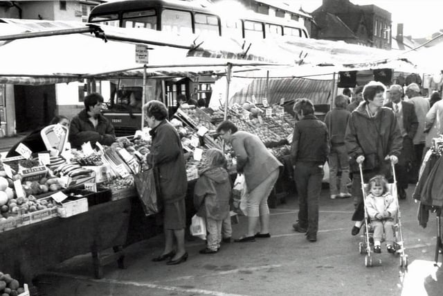 Retro Derbyshire. Ripley market 1990s.