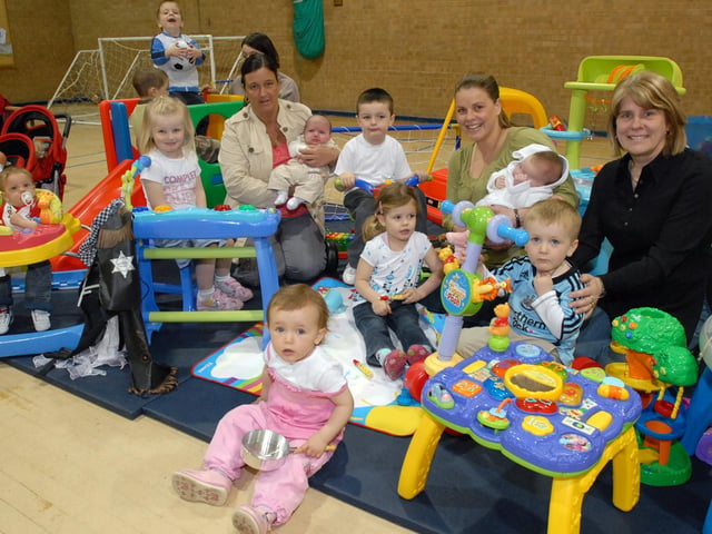 Parents and toddlers from Lukes Lane Community Centre with new play equipment in 2008. Can you spot someone you know?