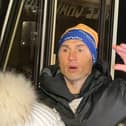 Sinfield passed through Scarcliffe on Monday night as he neared the finish of his Extra Mile Challenge