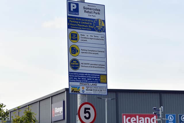 The new signs in Nottingham Road retail park