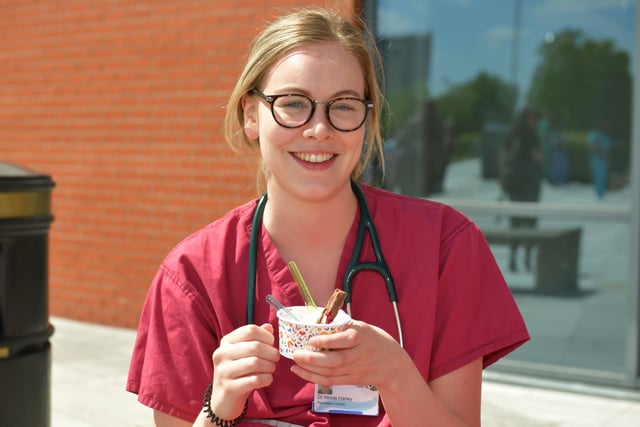 Another member of staff at FVRH enjoying Fotheringhams ice cream