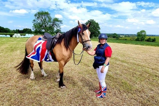 Jill Hancock submitted this photo of horses joining in on a jubilee ride at Ashbourne