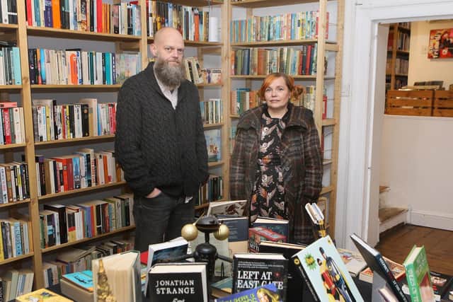 Chris and Lorraine Witty have taken on a new second hand book store in Buxton called Book Folk. Photo Jason Chadwick