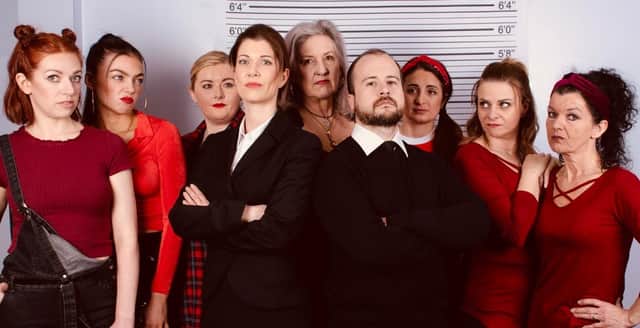 Cast members in Ripley and Alfreton Musical Theatre's production of Bad Girls includes: Charlotte Bond, Alice Lindley, Amy Wicks, Yvonne Taylor, Reema Frost, Sinead Parkin and Kelly Beniston, playing prison inmates, with Marie Medej cast as wing governor Helen Stewart and Stephen Mira as principal officer Jim Fenner.