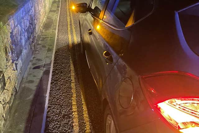 The driver from Chesterfield was stopped by police in Lincoln (pic: Twitter/Sgt Mike Templeman)
