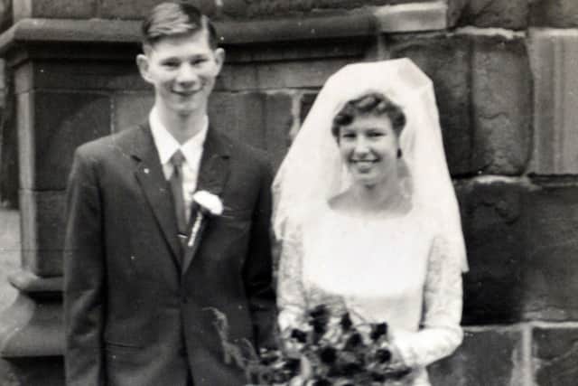 Stanley and Jean Johnson were married at the Crooked Spire Church and had their reception at the Red Lion pub on Vicar Lane, Chesterfield.