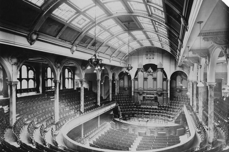 Interior of Victoria Hall, Norfolk Street, c. 1910. Ref no: S04960
