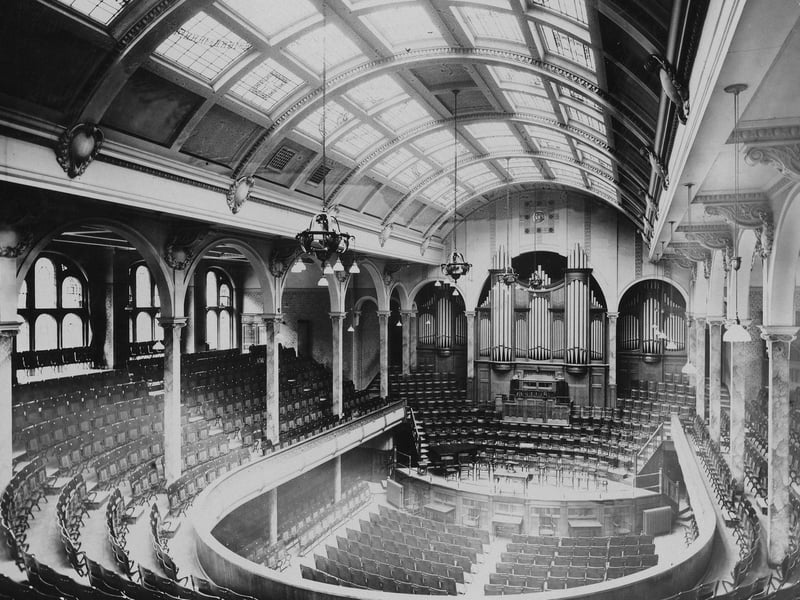 Interior of Victoria Hall, Norfolk Street, c. 1910. Ref no: S04960