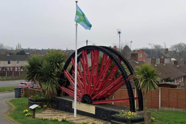 One of the plaques will be unveiled at the Blackwell colliery pit-wheel monument