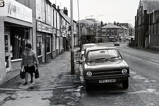 Lower Brampton, Chatsworth Road looking towards town centre 1983.