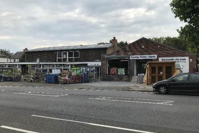 The garden centre had applied for retrospective consent to reclad the building, as well as put up a fence and sell retail garden items such as plants and sheds in front of the building on top of a former parking area.