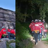 Mountain rescue volunteers were called out after a walker tripped and hit his head