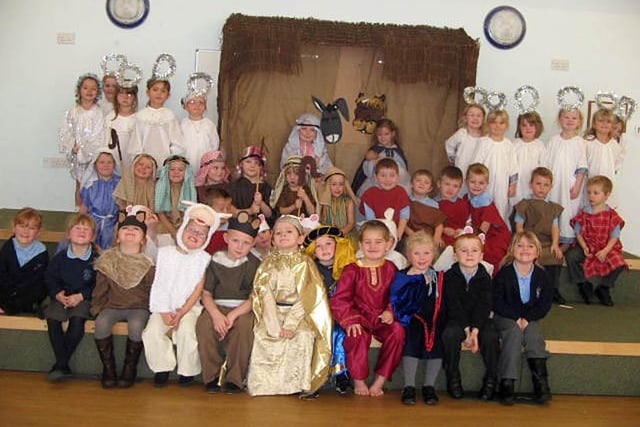 Pupils from the two reception classes at Howitt Primary School, Heanor, put on a triumphant nativity play in 2010. Rehearsals for the play were cancelled when the school had to shut because of snow.