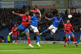 Tyrone Williams headed in Chesterfield's second goal but it was too late to avoid defeat. Picture: Tina Jenner.