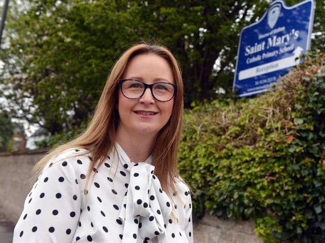 If successful, the order would see St Mary’s Catholic Primary School in Upper Newbold, Chesterfield, and St Joseph’s Catholic and C of E Primary School in Staveley among those forced to become academies. Pictured is St Mary's School's headteacher Nicola Brown