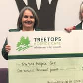 Treetops Hospice has received £100,000 from Barclays