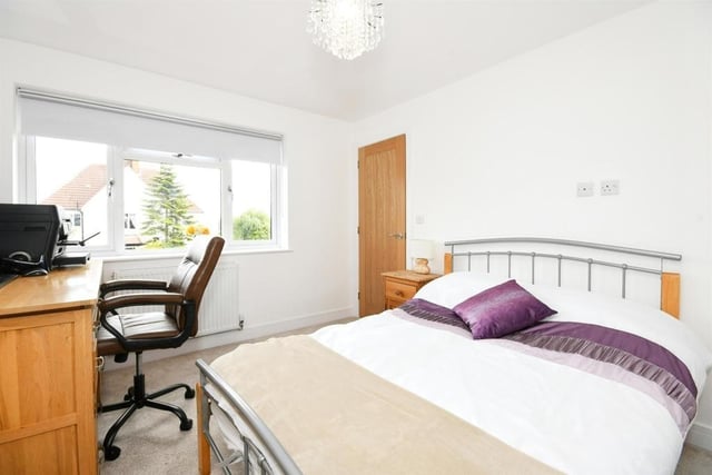 The second bedroom is a snug, attractive affair, overlooking the back garden. There is not only space for a double bed but also a desk and chair. The floor is carpeted.