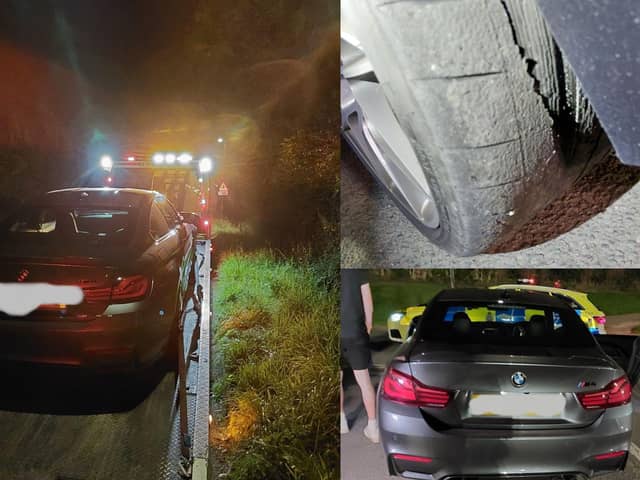 Police have received a report from member of the public saying the cars were drifting in Trent Lock car park, Sawley, on Wednesday, August 16. They seized a BMW M4, a high-performance version of the BMW 4 Series, at the scene.