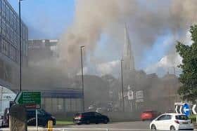 A large blaze broke out in Chesterfield on Tuesday, August 10. Image: Elise Hunt.