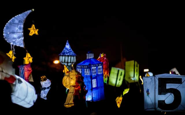The lantern parade is beginning at the bandstand in Queen’s Park at 3.30pm and will make its way into the town centre to end at the Christmas tree in the Market Place. Photo by Junction Arts