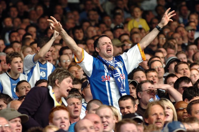 Wednesday supporters get behind their team against Coventry City at Hillsborough in April 2007.