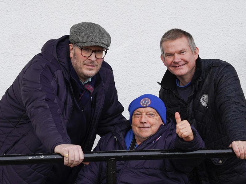 Chesterfield fans before the game at Chorley on 7th March 2020. Who can you spot?