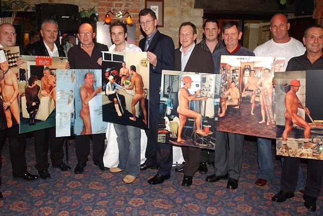 The Calendar boys launching their calendar in aid of the Ashgate Hospice at the Bateman's Mill Hotel at Old Tupton.
This photo was taken on November 6, 2003