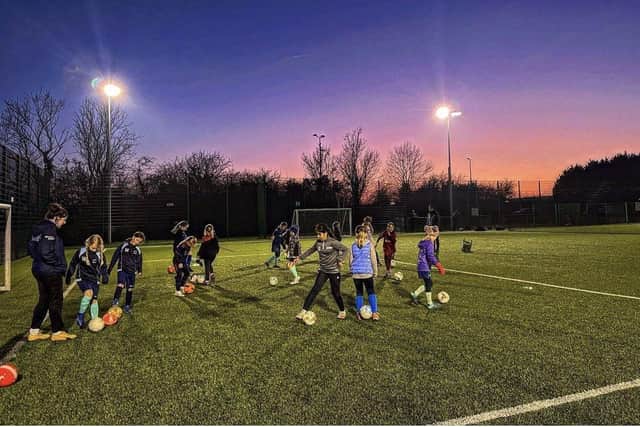 EMA's Community Fund can help with improvements like these floodlights at a local sports field