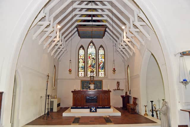 The altar inside the church.